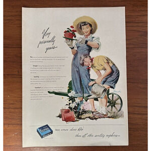 1949 Kotex Women Sanitary Napkins Vintage Print Ad